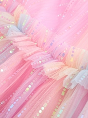 Pink Sparkle Mesh Party Dress (3-16yrs) - Image 5 of 6