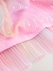 Pink Sparkle Mesh Party Dress (3-16yrs) - Image 6 of 6