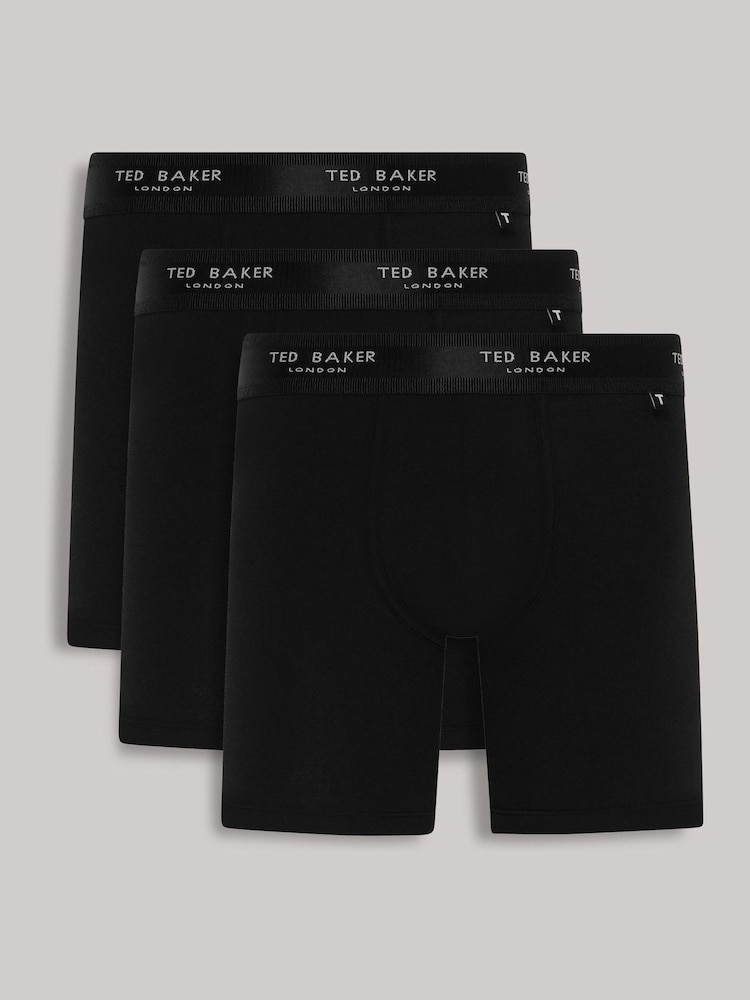 Ted Baker Black Boxers 3 Pack - Image 1 of 2