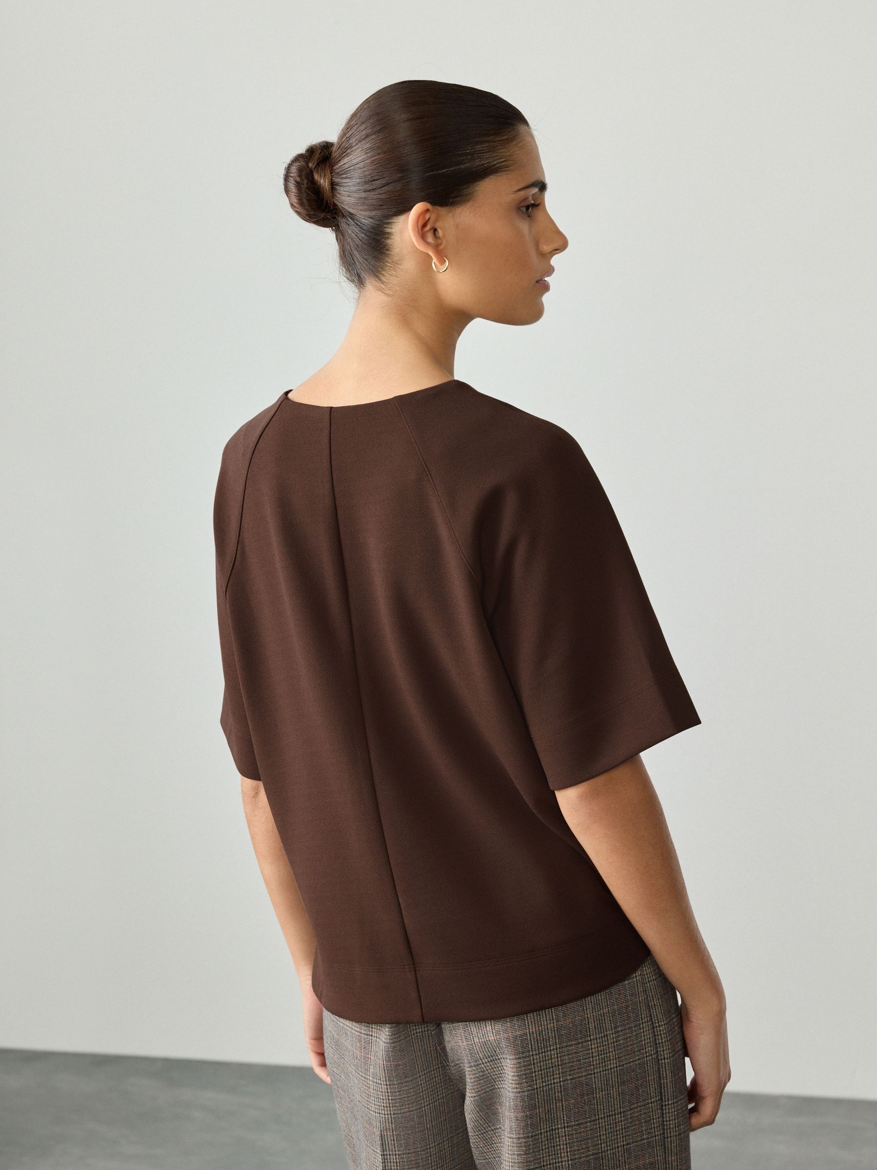 Buy Chocolate Brown Short Sleeve Boxy T-Shirt from Next USA
