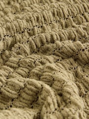 Khaki Green Long Sleeve Textured Top - Image 5 of 6