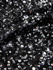Black Angel Sleeve Sequin Party Dress (3-16yrs) - Image 3 of 4