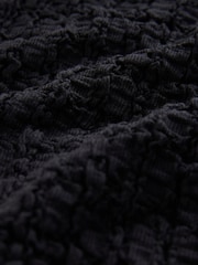 Black Textured Strappy Square Neck Top - Image 7 of 7