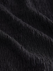Black Textured Wide Leg Trousers - Image 7 of 8