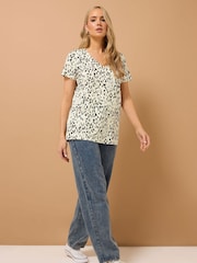 Long Tall Sally Natural All-Over 100% Cotton Printed T-Shirt - Image 4 of 5