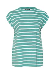 Yours Curve Blue Grown On Sleeve 100% Cotton Top - Image 5 of 5
