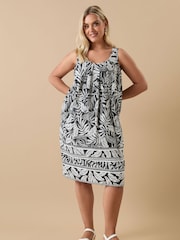 Yours Curve Black Drape Pocket Dress - Image 2 of 5