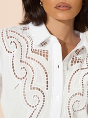Camisa de crochê PixieGirl Petite 100% algodão - Imagem 4 de 5