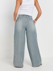 PixieGirl Petite Blue Pull On Wide Leg Jeans - Image 3 of 5