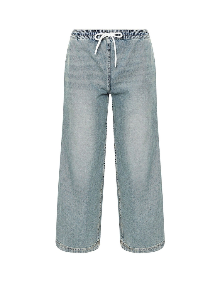 PixieGirl Petite Blue Pull On Wide Leg Jeans - Image 5 of 5