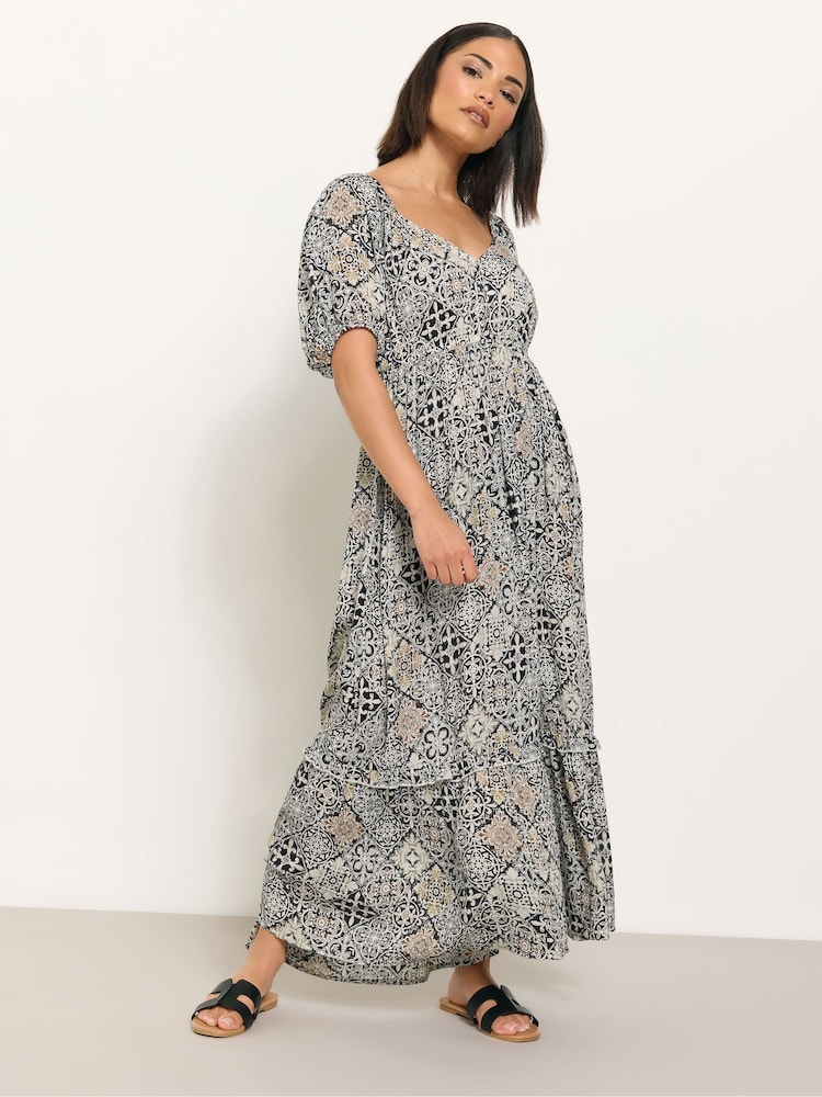 PixieGirl Petite Mono Tile Print Dress - Bild 2 von 5