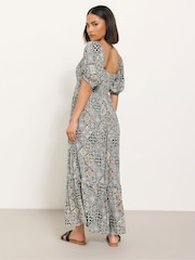 PixieGirl Petite Mono Tile Print Dress - Bild 3 von 5