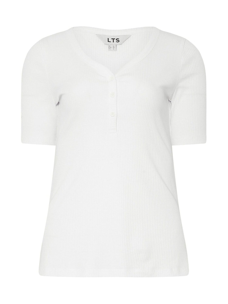 Long Tall Sally Short Sleeve Ribbed Henley Top - Imagen 5 de 5