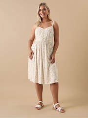 Yours Curve White Strappy Sundress - Image 1 of 5