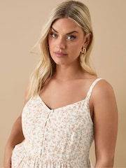 Yours Curve White Strappy Sundress - Image 4 of 5