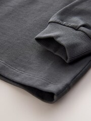 Charcoal Grey Relaxed Fit Long Sleeve Heavyweight T-Shirt (3-16yrs) - Image 4 of 4
