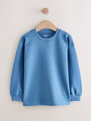 Blue Relaxed Fit Long Sleeve Heavyweight T-Shirt (3-16yrs) - Image 1 of 4
