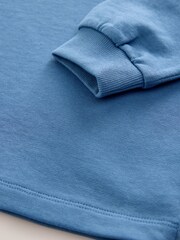 Blue Relaxed Fit Long Sleeve Heavyweight T-Shirt (3-16yrs) - Image 4 of 4