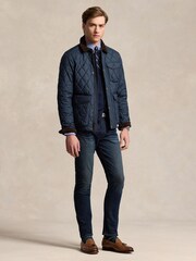 Polo Ralph Lauren Blue Beaton Quilted Field Jacket - Image 4 of 7