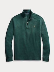 POLO Ralph Lauren Green Long Sleeve Quarter Zip Sweatshirt - Image 6 of 7