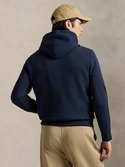 Polo Ralph Lauren Blue Double Knit Tech Script Logo Hoodie - Image 2 of 4