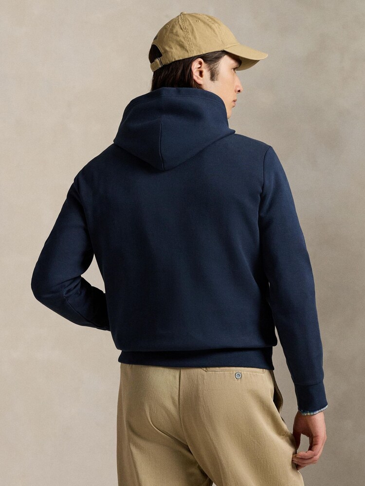 Polo Ralph Lauren Blue Double Knit Tech Script Logo Hoodie - Image 2 of 4
