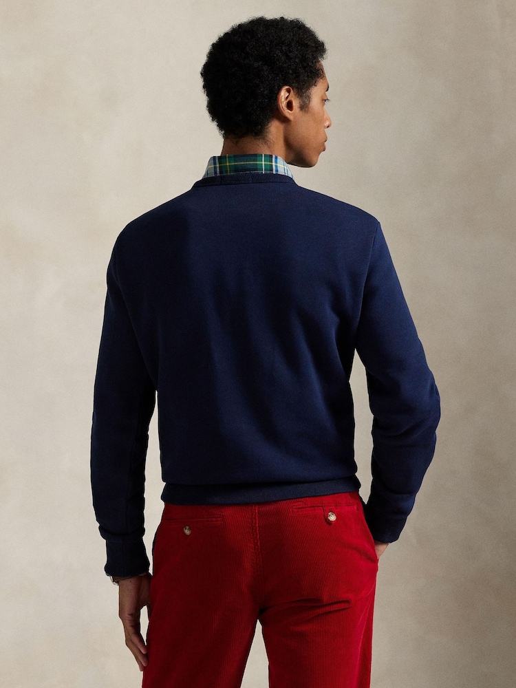 Polo Ralph Lauren Blue Big Polo Logo Crewneck Sweatshirt - Image 2 of 4 Polo Ralph Lauren Blue Big Polo Logo Crewneck Sweatshirt - Image 2 of 4