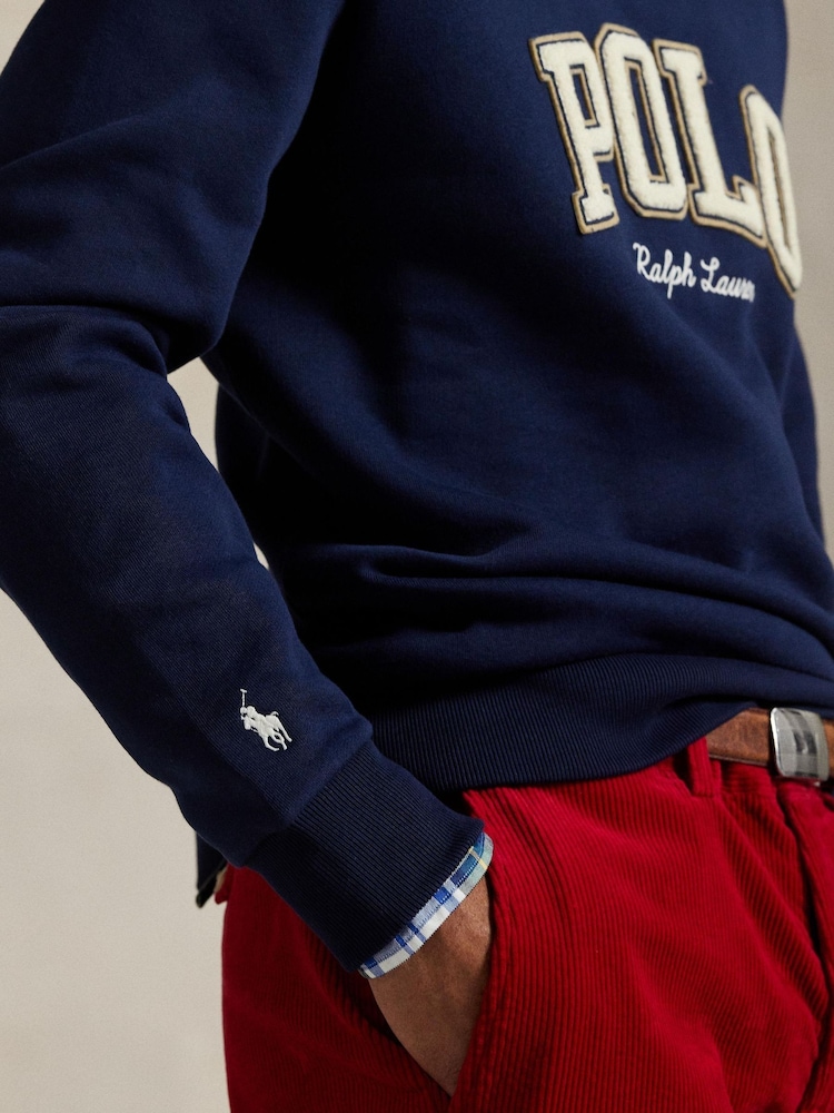 Polo Ralph Lauren Blue Big Polo Logo Crewneck Sweatshirt - Image 4 of 4 Polo Ralph Lauren Blue Big Polo Logo Crewneck Sweatshirt - Image 4 of 4