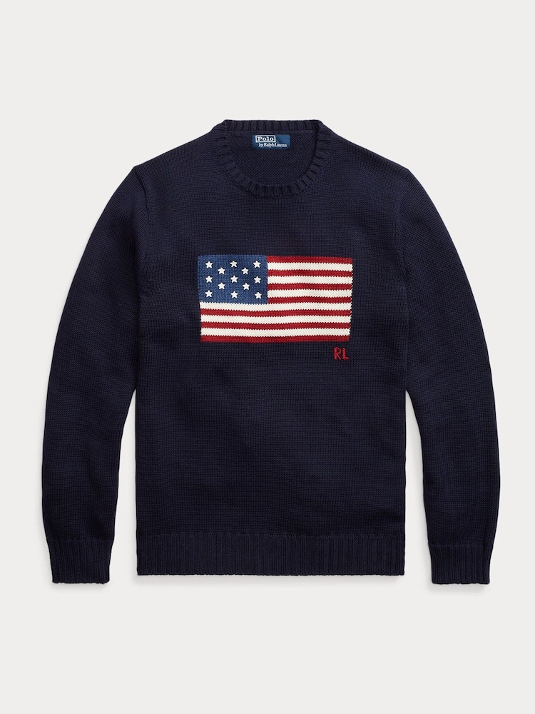 Polo Ralph Lauren Blue Polo Flag Crewneck Jumper - Image 7 of 7 Polo Ralph Lauren Blue Polo Flag Crewneck Jumper - Image 7 of 7