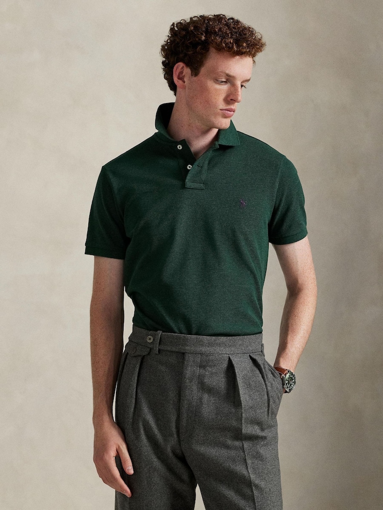 Polo Ralph Lauren Green Short Sleeve Pique Polo Shirt - Image 1 of 4