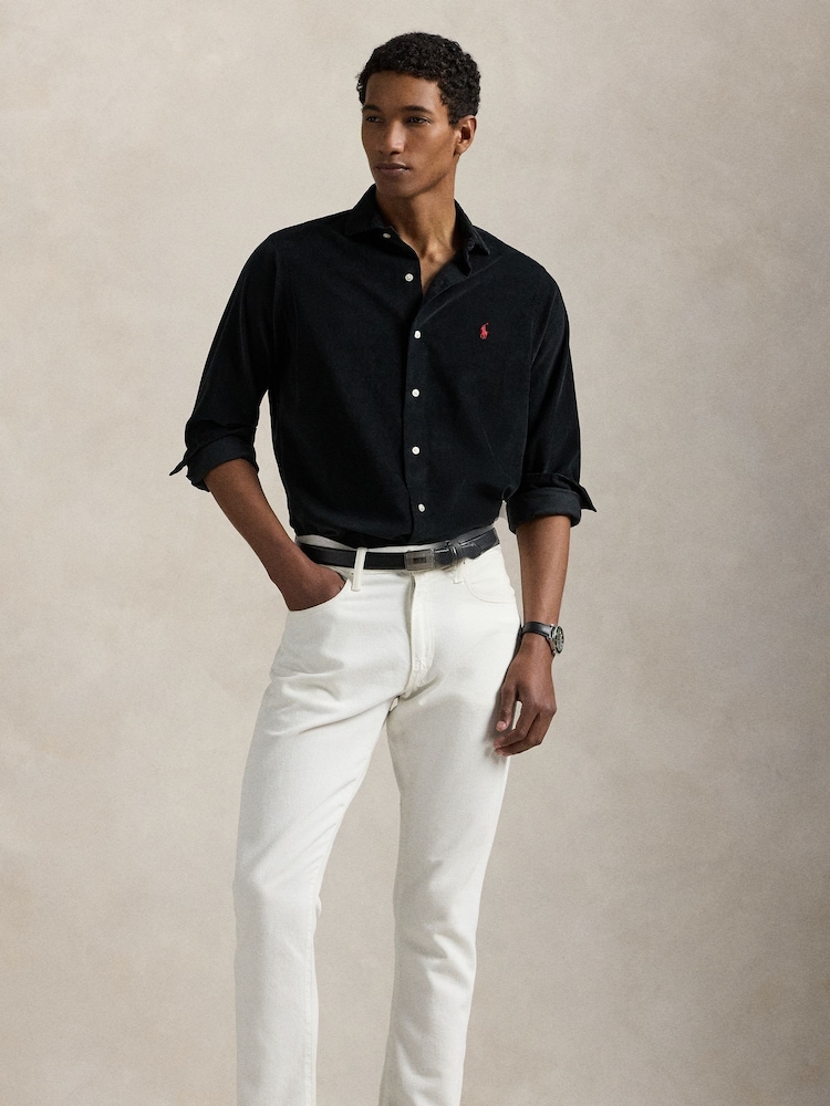 Polo Ralph Lauren Black Fine Cord Long Sleeve Shirt - Image 2 of 4