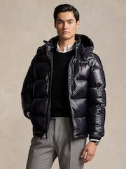 Polo Ralph Lauren Black Gorham Glossy Down Jacket - Image 1 of 6
