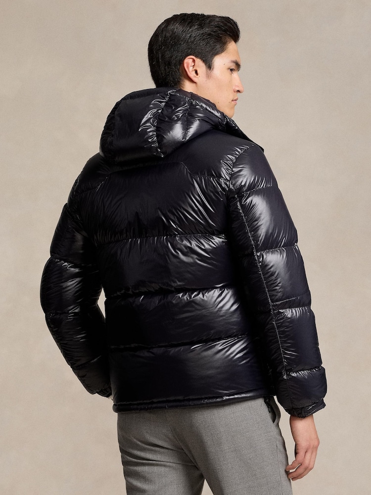 Polo Ralph Lauren Black Gorham Glossy Down Jacket - Image 2 of 6