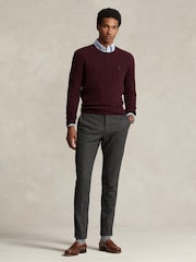 Polo Ralph Lauren Red Wool Cashmere Cable Knit Crew Neck Jumper - Image 4 of 6