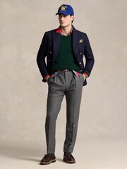 Polo Ralph Lauren Green Wool Cashmere Cable Knit Crew Neck Jumper - Image 4 of 6