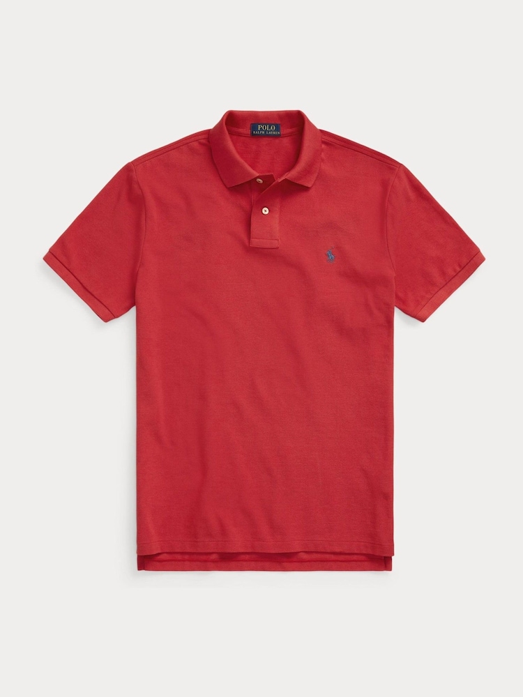 Polo Ralph Lauren Red Short Sleeve Pique Polo Shirt - Image 6 of 6