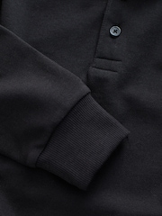 Black/Tan Stripe Tipped Collar Long Sleeve Polo Shirt (3-16yrs) - Image 4 of 4