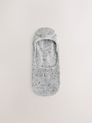 Neutral/Grey Animal and Stripe Invisible Trainer Socks 4 Pack - Image 3 of 7