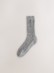 Black/Grey Heavyweight Cable Socks 2 Pack - Image 3 of 6