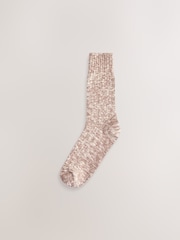 Navy Blue/Neutral Twisted Heavyweight Slub Socks 3 Pack - Image 3 of 6
