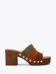 Carvela Comfort Brown/Green Settanta Mule Sandals - Image 1 of 4