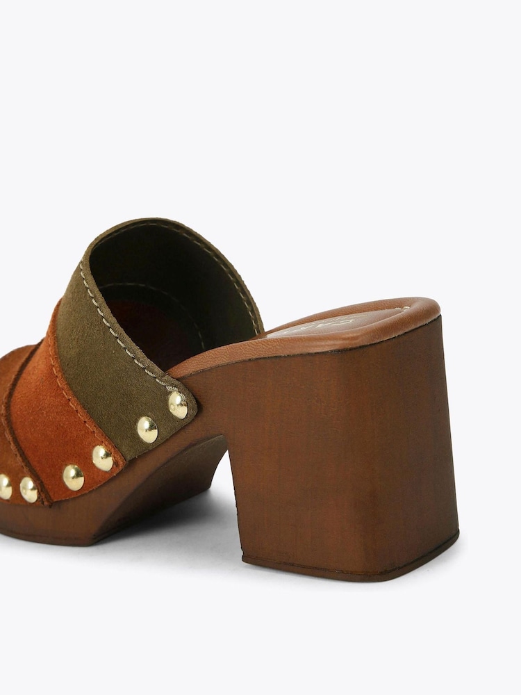 Carvela Comfort Brown/Green Settanta Mule Sandals - Image 2 of 4