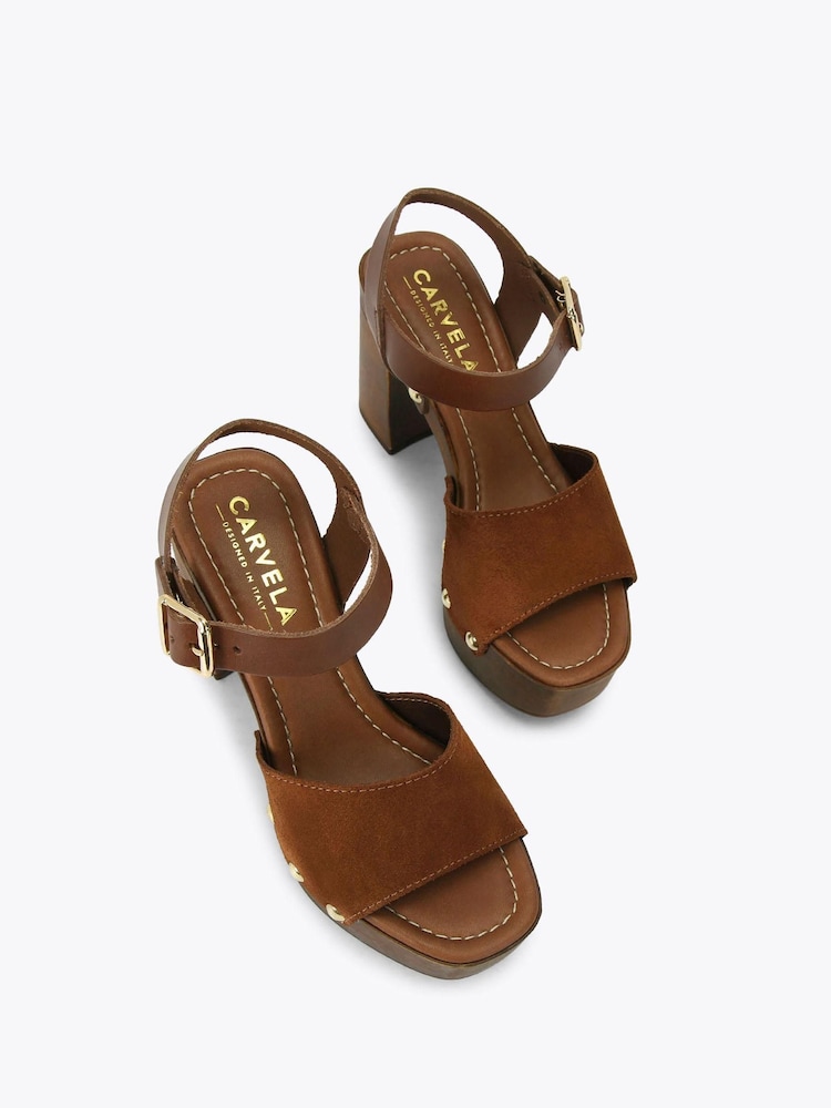Natural - Carvela Comfort Festa Block Sandals - Imagem 2 de 4