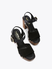 Preto - Carvela Comfort Festa Block Sandals - Imagem 2 de 4