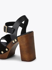Preto - Carvela Comfort Festa Block Sandals - Imagem 3 de 4