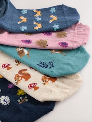 Autumn Animals Invisible Socks 5 Pack - Image 7 of 8