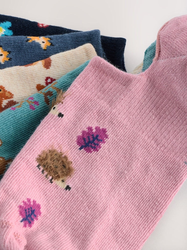 Autumn Animals Invisible Socks 5 Pack - Image 8 of 8