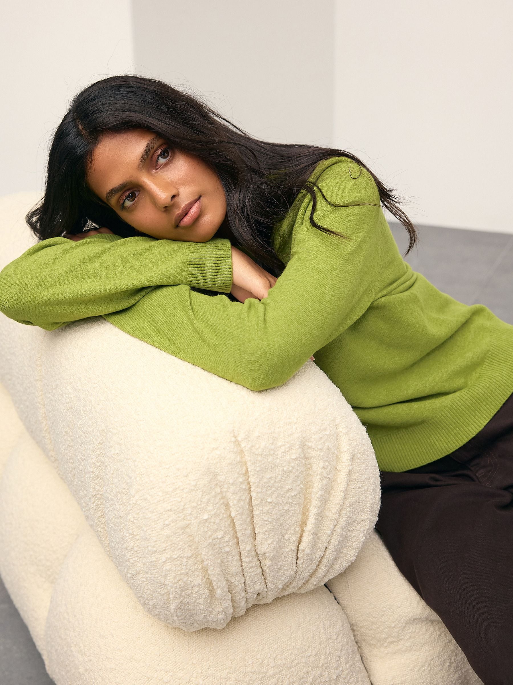 Buy Bright Green Supersoft Crew Neck Long Sleeve Jumper from Next USA