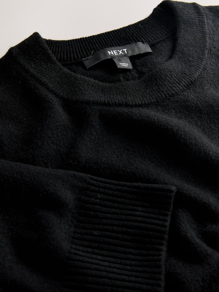 Black Supersoft Short Sleeve Knitted Top - Image 9 of 9 Black Supersoft Short Sleeve Knitted Top - Image 9 of 9