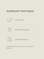 Ecru Super Soft Short Sleeve Knitted Top - Image 4 of 4
